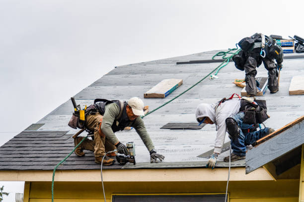 Professional Gutter Installation technician working in Chester Heights, PA
